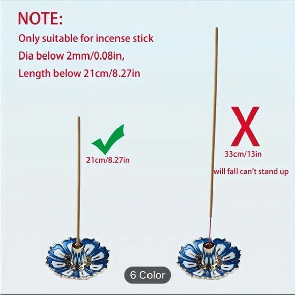 Incense Bundle of 3 Shimmering Holders Red, Blue & Green (VERY SMALL) - Picture 5 of 14